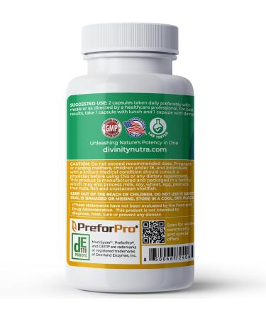 4-in-1 Prebiotic Probiotic & Postbiotic for Women & Men Complete Gut & Digestive Support Supplement Pre Post Probiotics & Digestive Enzymes 60 Capsules Made in USA - Buy Online on GoSupps.com