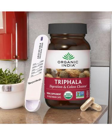 Triphala Herbal Supplement - Digestive & Immune Support Antioxidant-Rich Vegan Non-GMO - 90 Capsules + Measuring Spoon | Pack of 3 - Shop Internationally - Buy Online on GoSupps.com