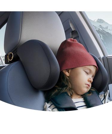 Zokoe neck pillow children headrest car children fast assembly and disassembly in 1 minute breathable and soft supports the head and neck travel sleep side pillow for adults (black)