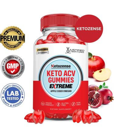 Buy (2 Pack) Ketozense Keto ACV Gummies - 2000MG Vegan Non-GMO with Pomegranate & Beet Juice - 120 Gummies for Keto Diet - International Shipping Available - Buy Online on GoSupps.com