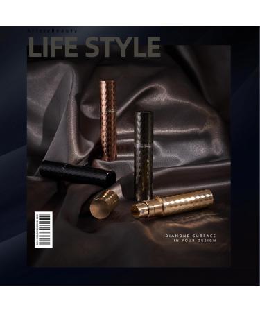 AricizBeauty Travel Perfume Refillable Empty Atomizer 5ml. Pocket Recyclable Portable Sprayer Bottle Pump Dispenser Perfume Container for Men and Women. Fashion Diamond Surface Design (GOLD) - Buy Online on GoSupps.com