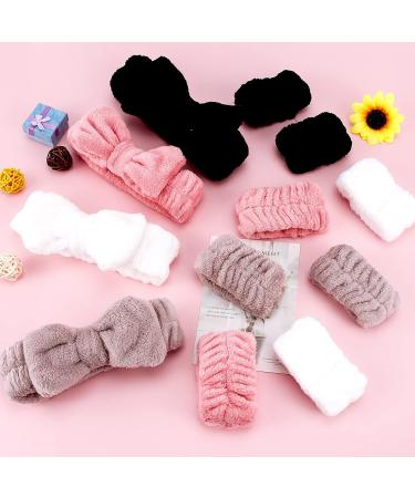 12PCS Spa Headband and Wrist Towels Set | Soft Microfiber Makeup Headband | Perfect Gift for Women and Girls | Highly Absorbent for Face Washing and Skincare - Buy Online on GoSupps.com