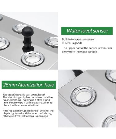 Mogoulua 10 Head Fog Maker - 7L/h Ultrasonic Fogger | 350W Waterproof Humidifier for Greenhouse Pond & Landscape Use - Buy Online on GoSupps.com