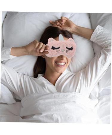 Healeved 2pcs Cat Eye Mask Set - Satin Sleep Eye Blindfolds for Nap, Cartoon Design, Polyester Material - White - Buy Online on GoSupps.com