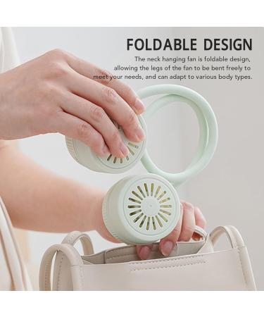 Portable Neck Fan - Rechargeable USB Leafless Cooling Fan for Outdoor Sports & Travel | Hands-Free Personal Air Circulation - Buy Online on GoSupps.com
