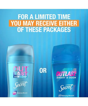 Shop Secret Outlast Antiperspirant Deodorant for Women - 24-Hour Sweat & Odor Protection PH Balancing Minerals Clear Gel - 2.6 oz - Buy Online on GoSupps.com