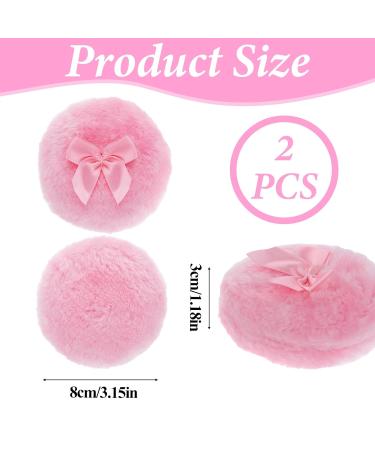 Large Fluffy Powder Puff - Soft & Reusable Body Powder Applicator for Face & Body - Pink Ultra Soft Washable - Buy Online on GoSupps.com