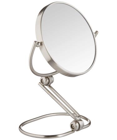 Jerdon 6-Inch Folding Travel Mirror - Magnifying Makeup Mirror with 10X Magnification - Nickel Finish - Model MC450N