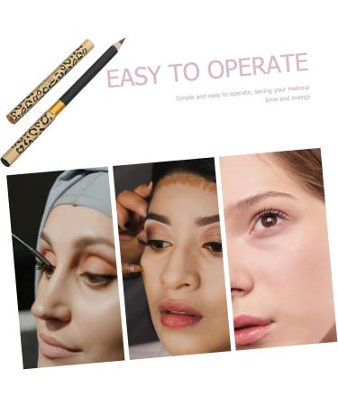 MUSISALY 2pcs Double Head Eyebrow Pencil Brow Gel Brow Brush Pencil for Eye Brown Teezers Puff) Uk Wooden 1 count (Pack of 1) Black - Buy Online on GoSupps.com