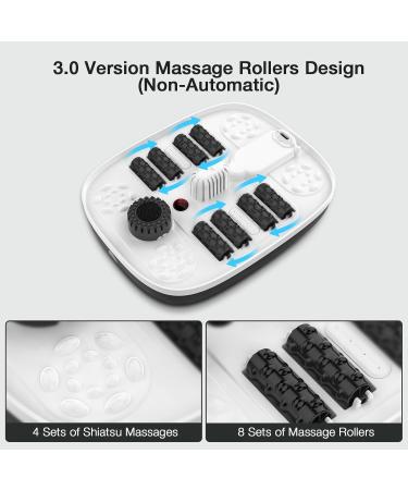 HOSPAN Collapsible Foot Spa - Heated Bubble Red Light Shiatsu Massager for Relaxation & Stress Relief - Portable Foot Bath with Temperature Control - Buy Online on GoSupps.com