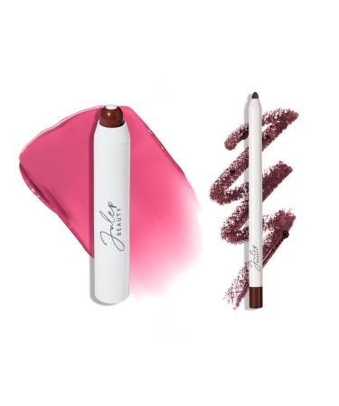 Julep The Perfect Pair 2pc Set It's Balm Tinted Lip Balm Sweet Sangria and With a Trace Retractable Creamy Long-Lasting Lip Liner Black Cherry