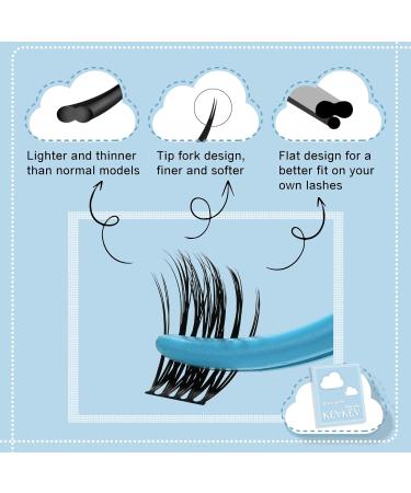 KevKev Flat Style Wispy Eyelash Clusters 144 Pcs | Thin Band & Soft | Taffee D-8-16mix - Buy Online on GoSupps.com