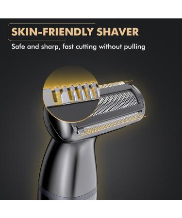 Intimate Razor for Men | Kibiy IPX7 Waterproof Body Hair Trimmer with Hypoallergenic Shear Film & Type C Charging - Professional Full Body Care - Buy Online on GoSupps.com