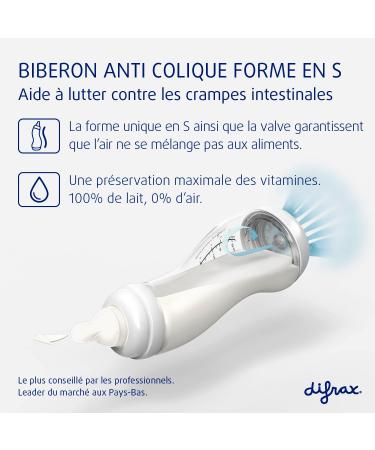 Difrax S Large Shape Advantage Baby Bottle Set - 250 ml - Anti Colic 0-6 Months Baby Bottles Birth and Up - Cream and Beige - Buy Online on GoSupps.com