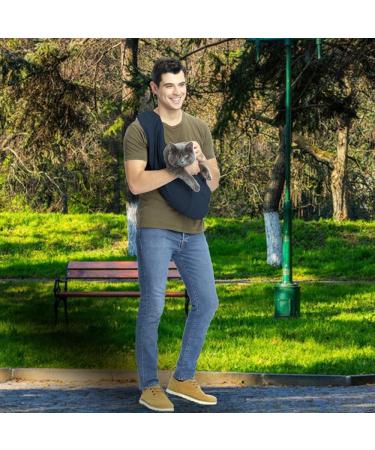 CUBY Reversible Puppy Dog Sling Carrier for Small Medium Dogs - Dark Blue01 - Buy Online on GoSupps.com