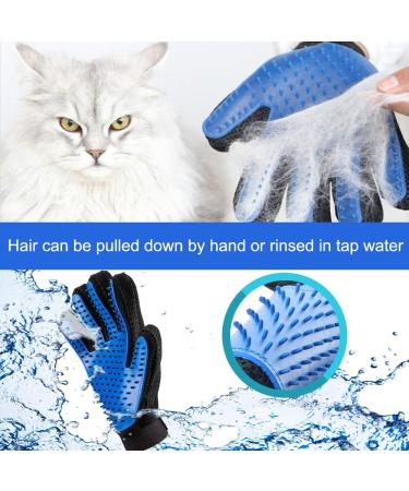 AUBBC Pet Grooming Glove 2 PCS - Gentle Deshedding Brush for Cats & Dogs - Buy Online on GoSupps.com