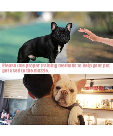 Short Snout Dog Muzzle French Bulldog Muzzle Frenchie Muzzle Short Billed Dogs Muzzle Anti Bitting Chewing Barking with Adjustable Breathe Mesh Overhead Strap for Flat Faced Dog - Buy Online on GoSupps.com