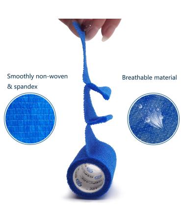 GSPCARE Mix Size Super Elastic Bandages for Vet Wrap & Sports - 4 Piece Assortment (Blue) - Buy Online on GoSupps.com