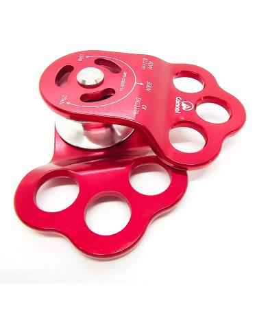 EMMRAGNO 30KN Climbing Single Pulley | Three Hole Hitch Bearing Pulley for Rock Climbing, Rappelling & Zipline Sports - Buy Online on GoSupps.com