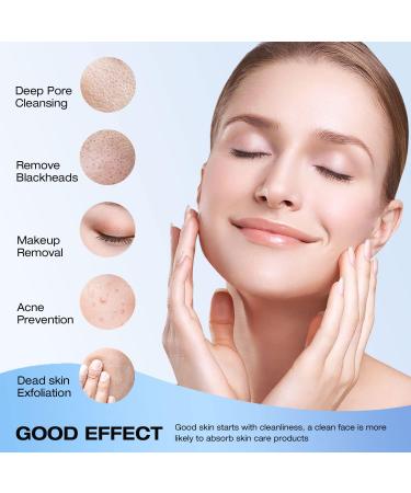 2 Pack Facial Cleansing Brushes - Double-Sided Silicone Face Scrubber for Deep Pore Cleansing and Exfoliation - Black - Buy Online on GoSupps.com