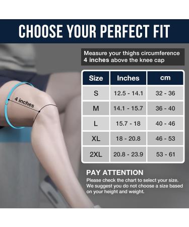 ENEX Knee Support Brace - Compression Sleeve with Stabilizers & Gel Pad for Meniscus Tears, Arthritis, ACL - Sports Knee Sleeve for Men & Women - XL Navy/Grey - Buy Online on GoSupps.com