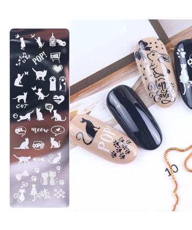 Nail stamping plate fashion flower pattern cat rabbits butterfly multi-matter stamping stencil printing pictures nail art stamp sucks nail tool nail art decoration nail art designs #11