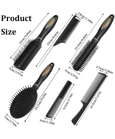 6 Piece Hair Brush Set | Massage Combs for Women & Men | Travel-Friendly & Home Use Hair Brushes - Buy Online on GoSupps.com