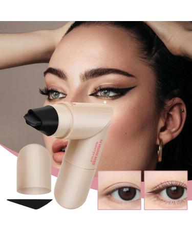 Uonguon Eyeliner Stamp Double Tip Waterproof Makeup Pen 2ml Smudge Resistant Winged Eyeliner Lightweight Long Lasting Design Ideal for Women Travel Outdoor Home School Black - Buy Online on GoSupps.com