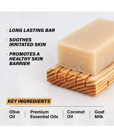 Southern Natural Goat Milk Soap Bar 2 Pack Rosemary Mint | Gentle for Dry Sensitive Skin | Face & Body | 4-4.5 oz with Bonus Soap Sock - Buy Online on GoSupps.com
