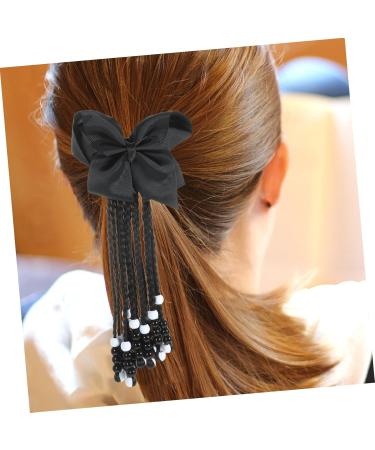 Abaodam Hair Accessories Wigs Bowknot Beaded Ponytail Long Ponytail Extension Braided Ponytail Extension for Women Diy Hair Extensions Braiding Hair To Weave Women's Extend Chemical Fiber As Shown 01 29X16CM - Buy Online on GoSupps.com