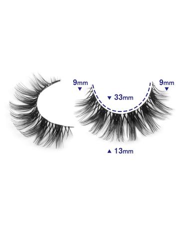 Wiwoseo Russian Strip Lashes - Natural Wispy Fluffy Faux Mink Eyelashes, 13MM, 10 Pairs, Reusable - Buy Online on GoSupps.com