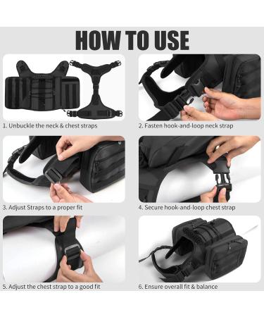 Hound Dog Harness with Detachable Saddle Bags&Leash | Travel,Camp&Hike Backpack for Medium&Large Dogs - Black - Buy Online on GoSupps.com