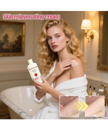 Strawberry skin peeling cream 200 ml moisturizing cream for uneven skin softening lotion for body face legs arms and neck for women men young people and girls for pimples - Buy Online on GoSupps.com