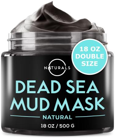 O Naturals Psoriasis Dead Sea 18oz Mud Mask for Face & Body Scalp All Natural Organic Best for Psoriasis Eczema Healing Acne Deep Pore Cleansing Pore Oily Skin Exfoliating Skin Care for Men & Women Dead Sea Mud