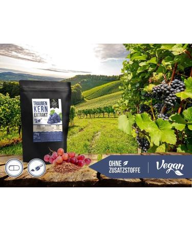 Grape Seed Extract Powder 100g | High-Dose OPC | Pure Vegan No Additives | Premium Grape Seed Supplement for Optimal Health - Buy Online on GoSupps.com