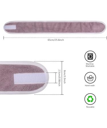KinHwa 3 Pack Spa Facial Headband Makeup Hair Band Women Skincare Adjustable Microfibre Headband for Washing Face Sports Yoga Purple Purple 3 count (Pack of 1) - Buy Online on GoSupps.com