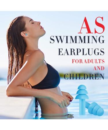 Buy Reusable Silicone Earplugs - 3 Pairs SNR 31 Waterproof Hypoallergenic - Comfortable Noise Reduction Plugs for Sleeping & Travel - Buy Online on GoSupps.com