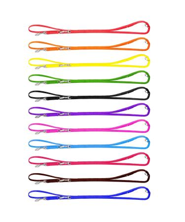 Mini Leash Dog Leash Nylon Leash 3-Way Adjustable 2m Yellow 200cm Yellow