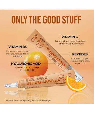 Quick Fix Vitamin C Instant Eye Tightener Under Eye Cream for Dark Circles Puffiness & Bags Dermatologist Tested Anti-Aging Korean Skin Care Vegan Clean Beauty Cruelty-Free .67 Fl Oz - Buy Online on GoSupps.com