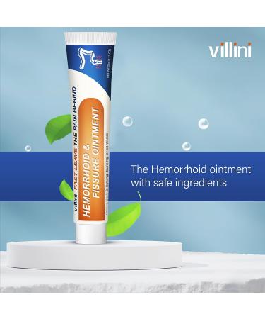 Villini Herbaluxy Hemorrhoid Treatment Ointment - External & Internal Hemorrhoid Shrinking Cream for Men and Women - Anus Fissure Relief - Buy Online on GoSupps.com