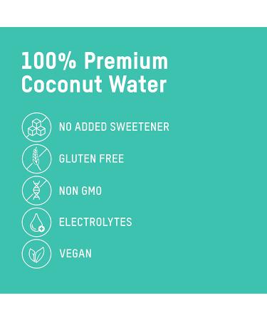 Once Upon a Coconut 100% Pure Coconut Water - Low Calorie All-Natural Drink with Electrolytes - Pack of 12 Cans (10.8 fl oz each) - Buy Online on GoSupps.com