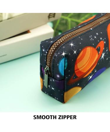 LParkin Canvas Pencil Case - Space Theme (Blue) | Stylish & Durable | International Shipping Available - Buy Online on GoSupps.com
