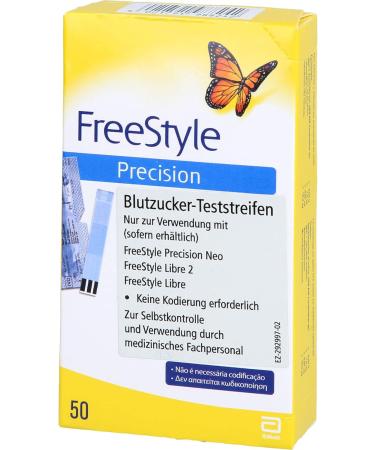 Buy FREESTYLE Precision Blood Sugar Test Strips (50 pcs) - No Coding Fast Delivery Worldwide - Buy Online on GoSupps.com