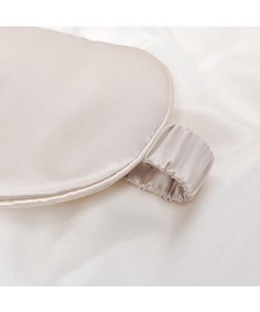Seciiwod Silk Sleep Mask - 100% Mulberry Silk, Light-Proof, Breathable & Skin-Friendly - Champagne - Buy Online on GoSupps.com