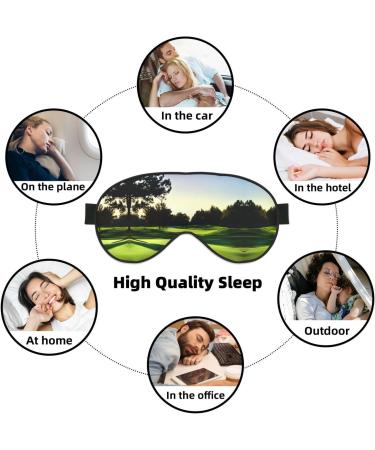 Golf Course Print Unisex Sleeping Eye Mask | Soft Comfortable Light-Blocking Sleep Mask - Buy Online on GoSupps.com