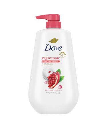 Dove Body Wash with Pump Rejuvenate Pomegranate & Hibiscus for 24hr Lotion-Soft Skin Moisturizing Skin Cleanser with No Sulfates No Parabens 30.6 Oz Pomegranate & Hibiscus 30.6 Fl Oz (Pack of 1)