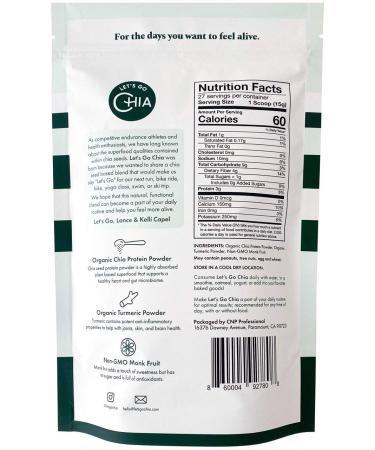 Let's Go Chia Anti-Inflammatory Superfood Powder - Gut and Joint Health, Sustained Energy - Chia Seed, Turmeric, Monk Fruit - 27 Servings - Buy Online on GoSupps.com