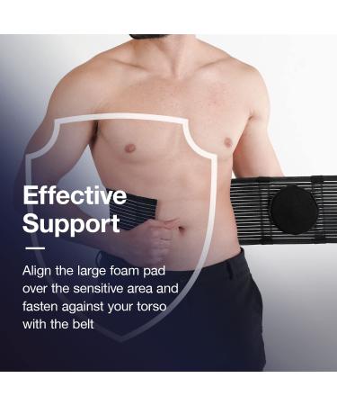 Armor Adult Flexible Umbilical Hernia Support Belt - Size Medium, Black Color - Relief of Abdominal Pain and Pressure, Stretchy Elastic Tummy Control Comfort - Men and Women - Buy Online on GoSupps.com