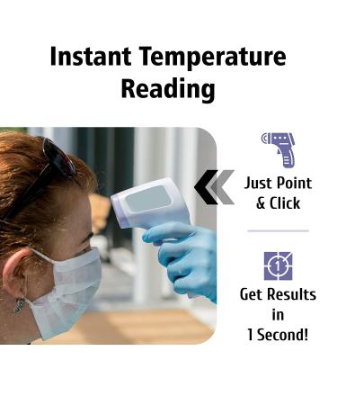 Digital Infrared Forehead Thermometer - No Contact, Fast Readings, Fever Indicators, Memory Function - Babies & Adults - Buy Online on GoSupps.com