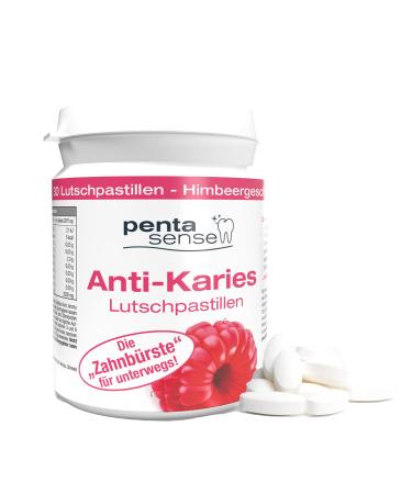 Pentasense - Xyliti anti caries lollipotilla with raspberry taste against plaque and acid help to keep the tooth enamel -30 pieces